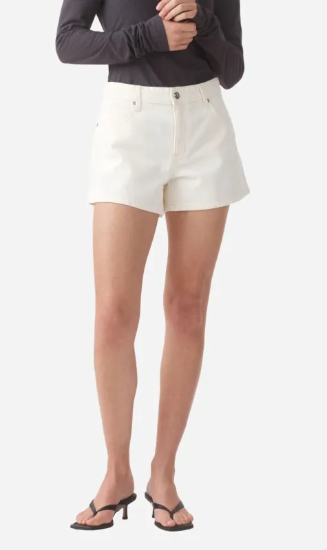 Outland Denim | Ebony High Flare Short - Bone sold by Sisters & Co