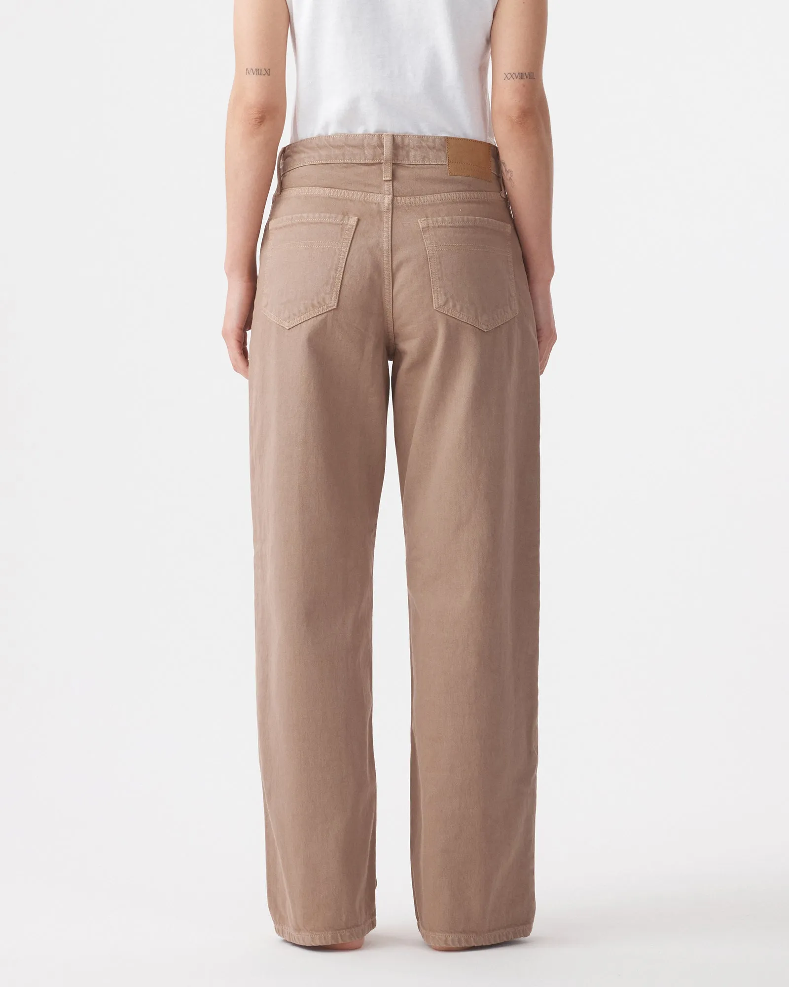 Outland Denim | Olive Mid Slouchy Wide Jean - Mushroom sold by Sisters & Co product image thumbnail 5