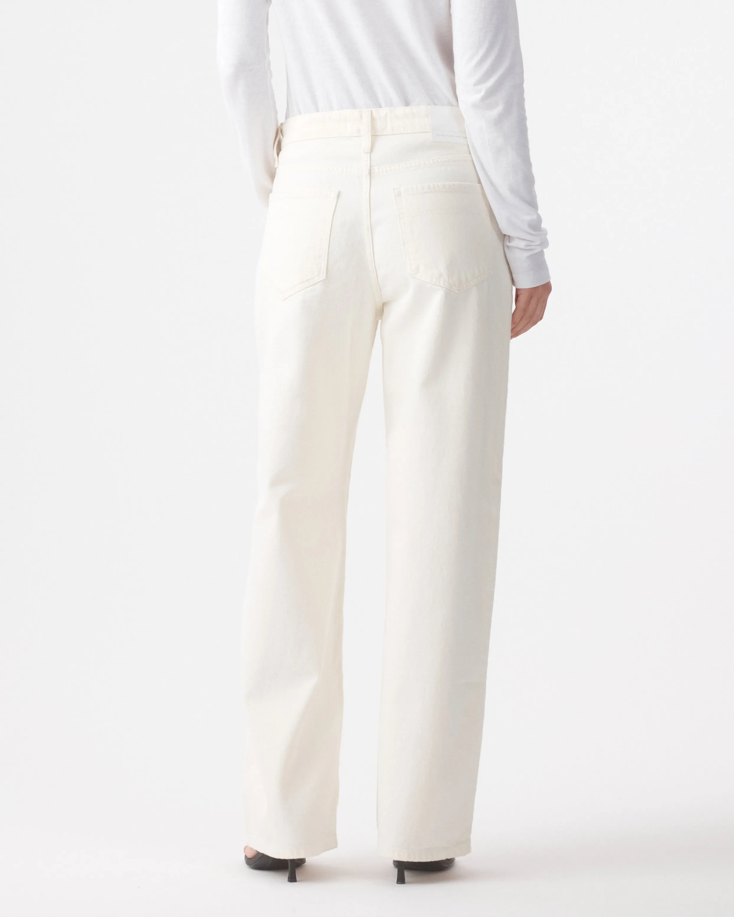 Outland Denim | Olive Mid Slouchy Wide Jean - Bone sold by Sisters & Co product image thumbnail 3