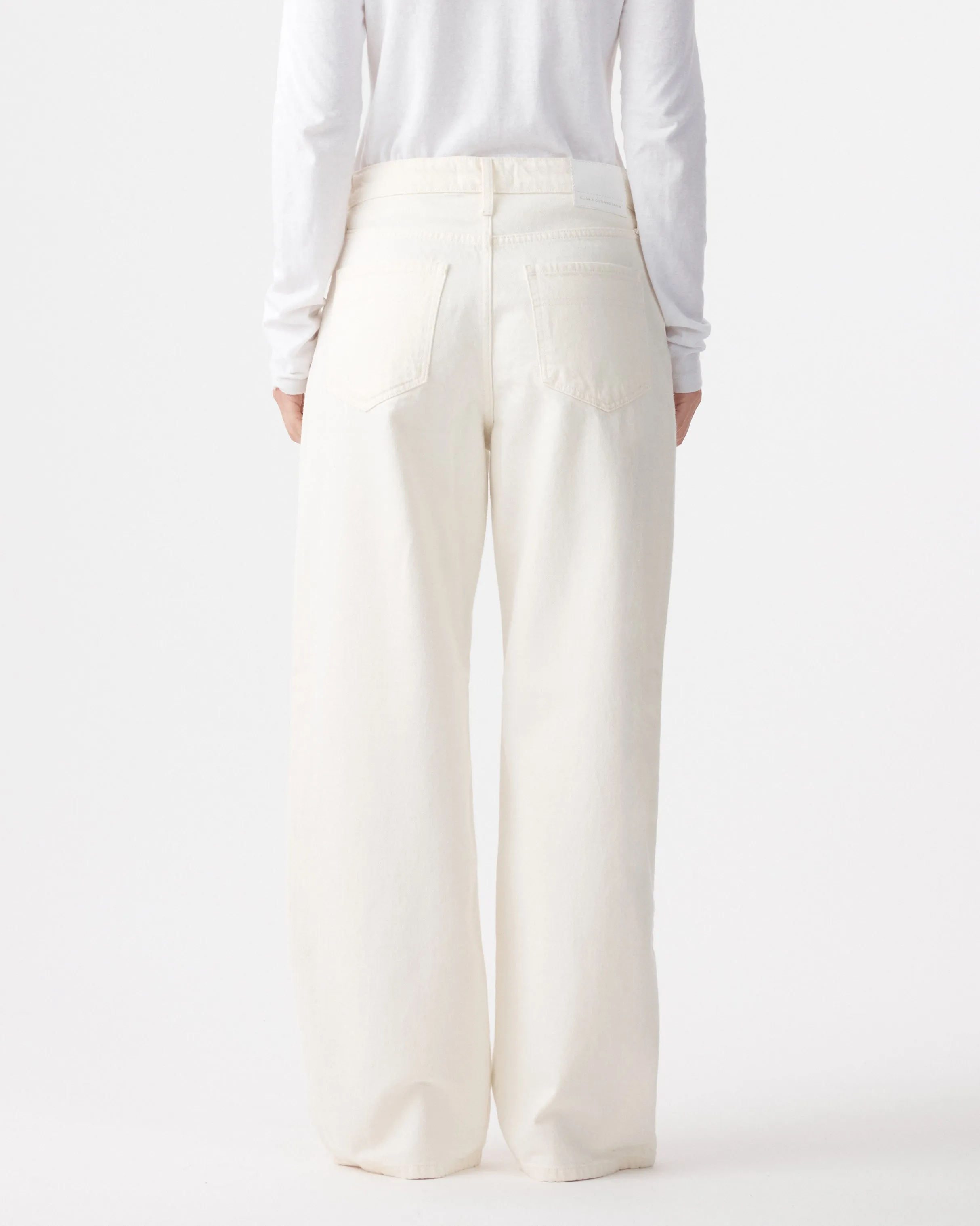 Outland Denim | Olive Mid Slouchy Wide Jean - Bone sold by Sisters & Co product image thumbnail 5