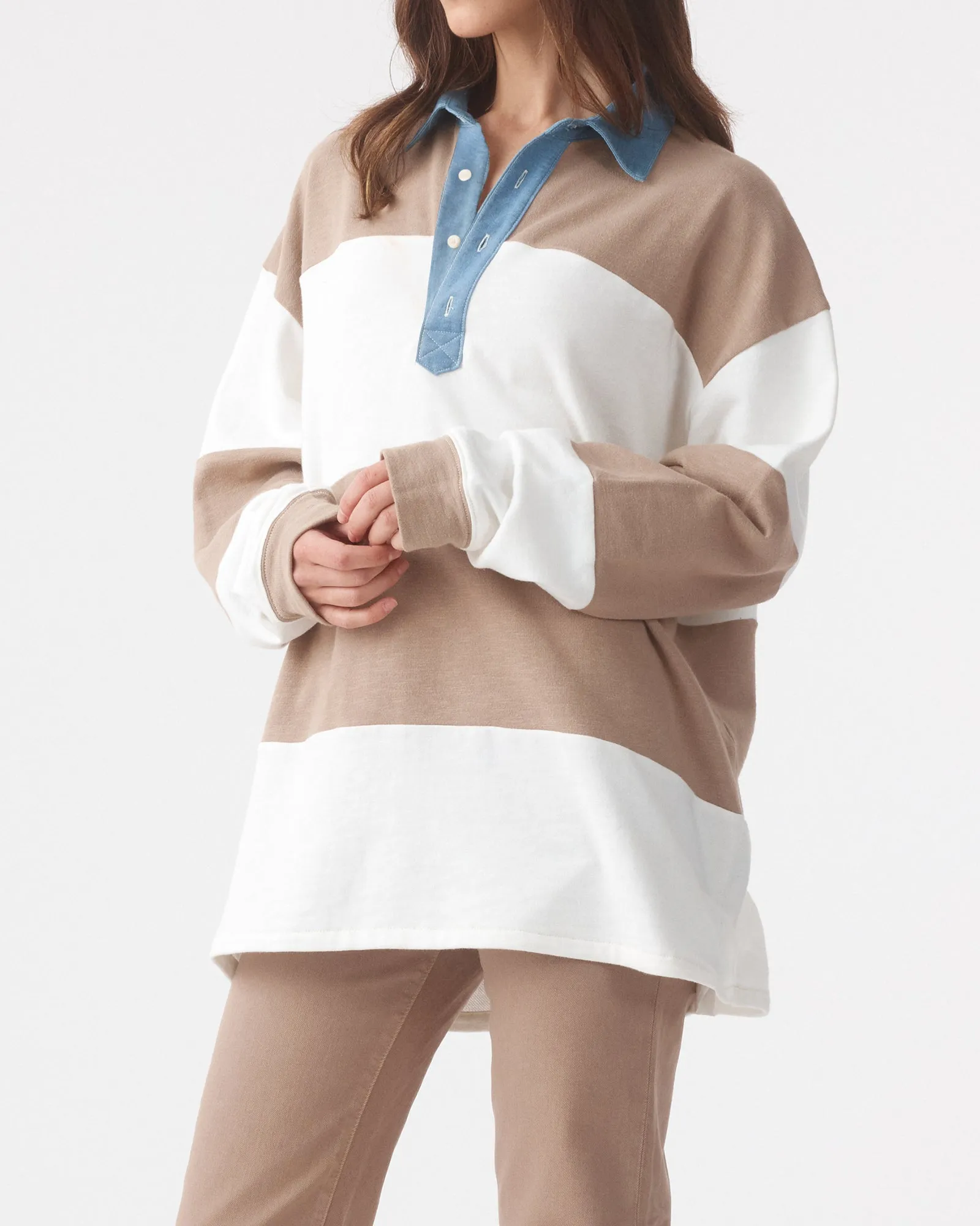 Outland Denim | The Marco Polo - Mushroom/Bone sold by Sister & Co product image thumbnail 3