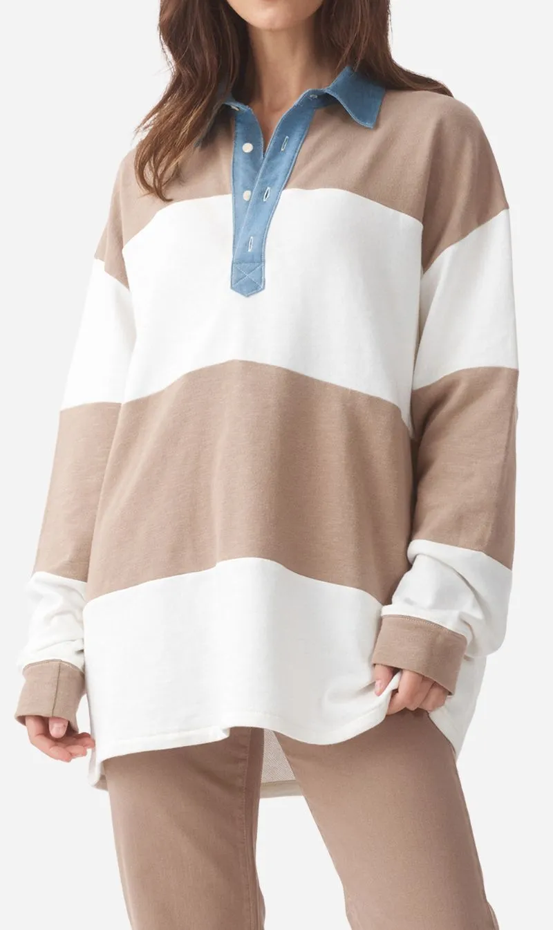 Outland Denim | The Marco Polo - Mushroom/Bone sold by Sister & Co