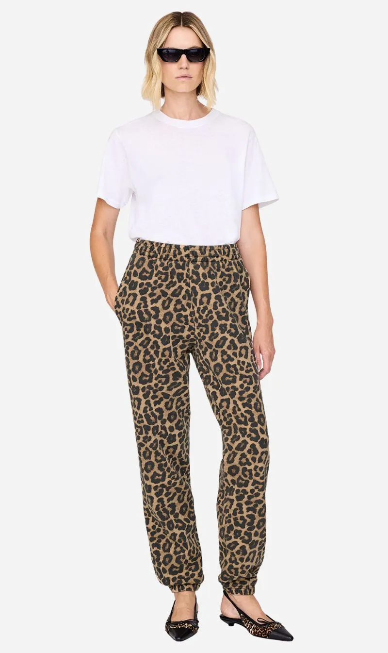Anine Bing | Karter Jogger Framed Monogram - Leopard sold by Sisters & Co