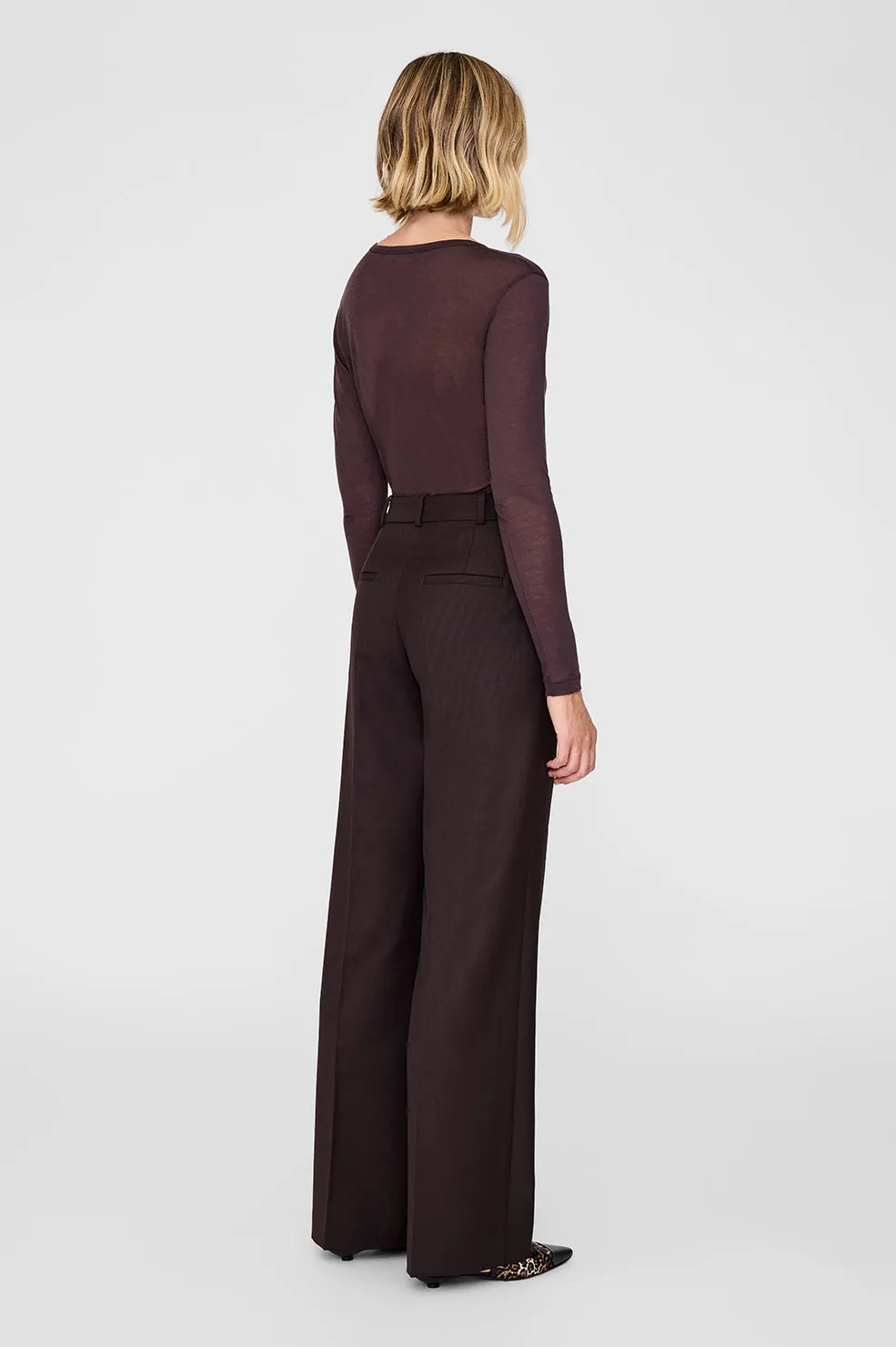 Anine Bing | Trent Trouser - Deep Brown sold by Sisters & Co product image thumbnail 2