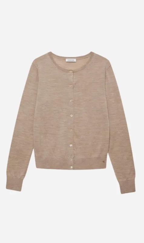 Anine Bing | Moni Crop Cardigan - Stone Melange sold by Sister & Co