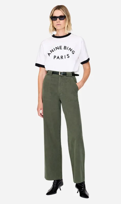 Anine Bing | Grayson Pant - Army Green sold by Sister & Co