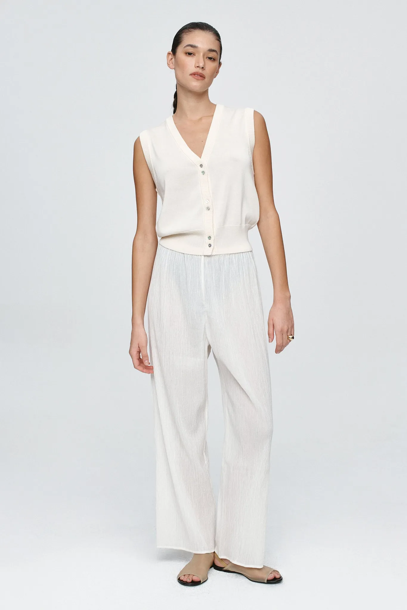 Marle | Renee Pant - Ivory Crinkle sold by Sisters & Co product image thumbnail 2