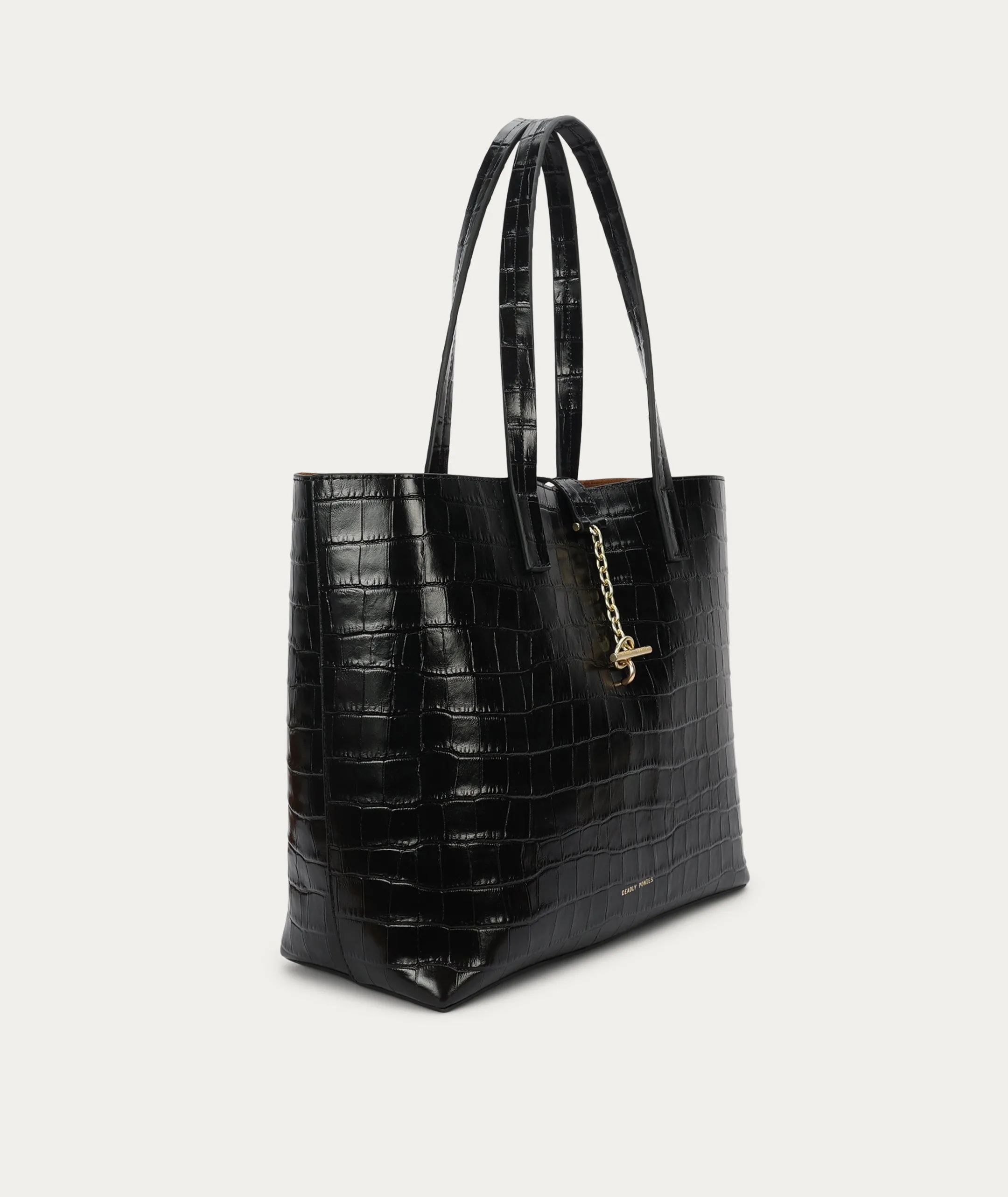 Deadly Ponies | Mr Porter Tote - Black Croc sold by Sisters & Co product image thumbnail 3