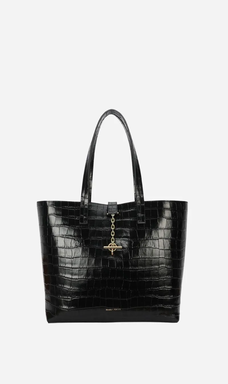 Deadly Ponies | Mr Porter Tote - Black Croc sold by Sisters & Co