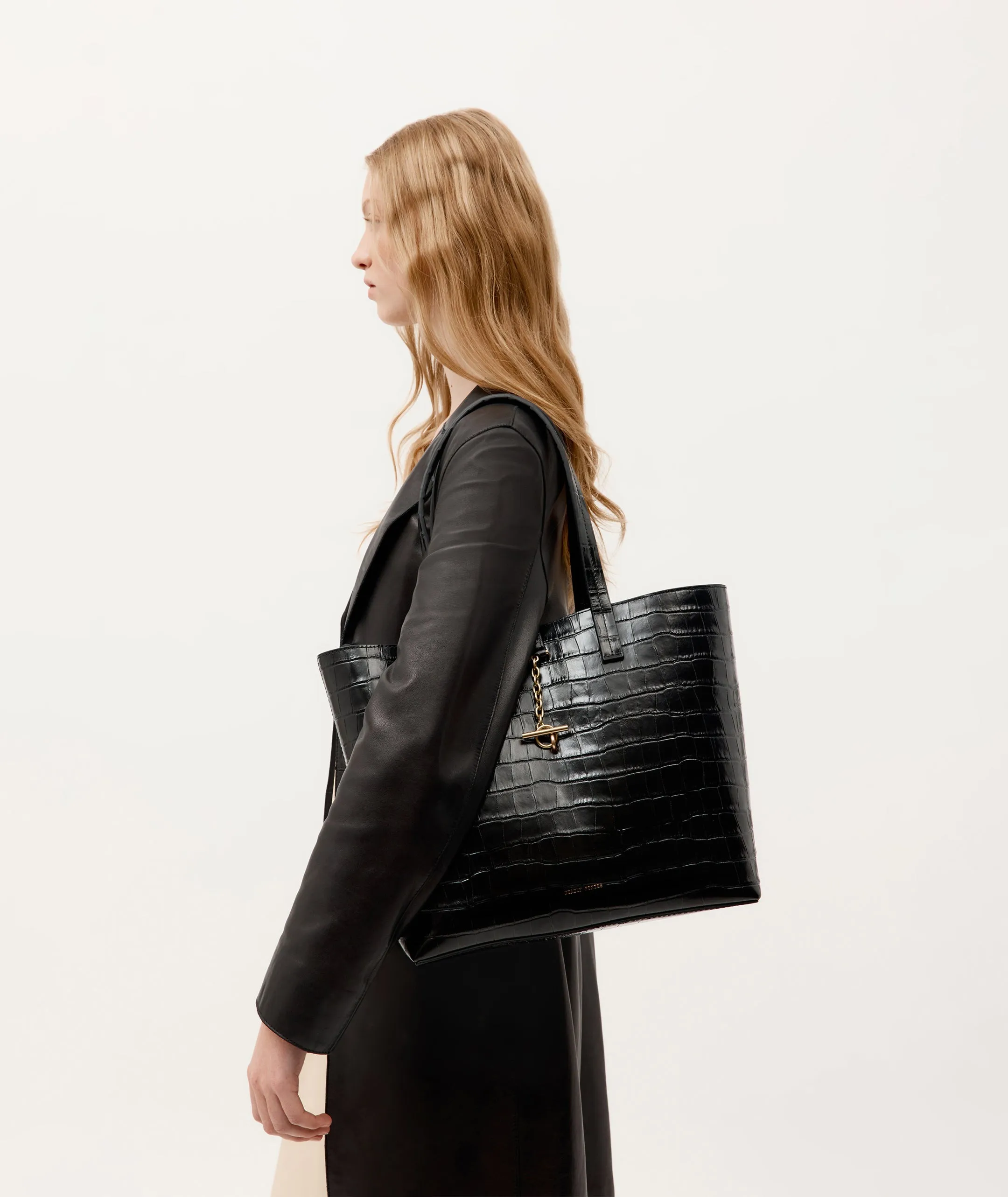 Deadly Ponies | Mr Porter Tote - Black Croc sold by Sisters & Co product image thumbnail 2