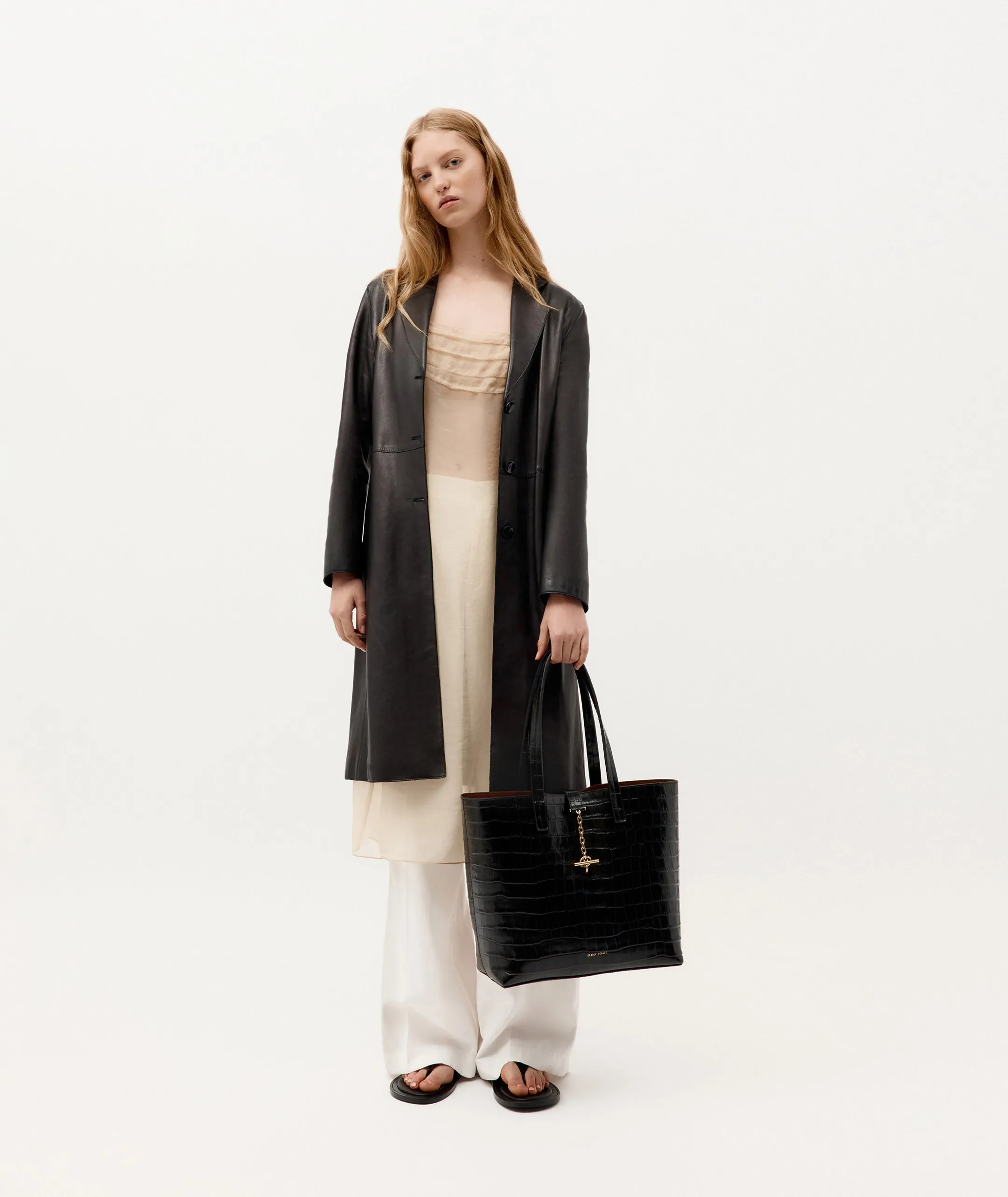 Deadly Ponies | Mr Porter Tote - Black Croc sold by Sisters & Co product image thumbnail 4