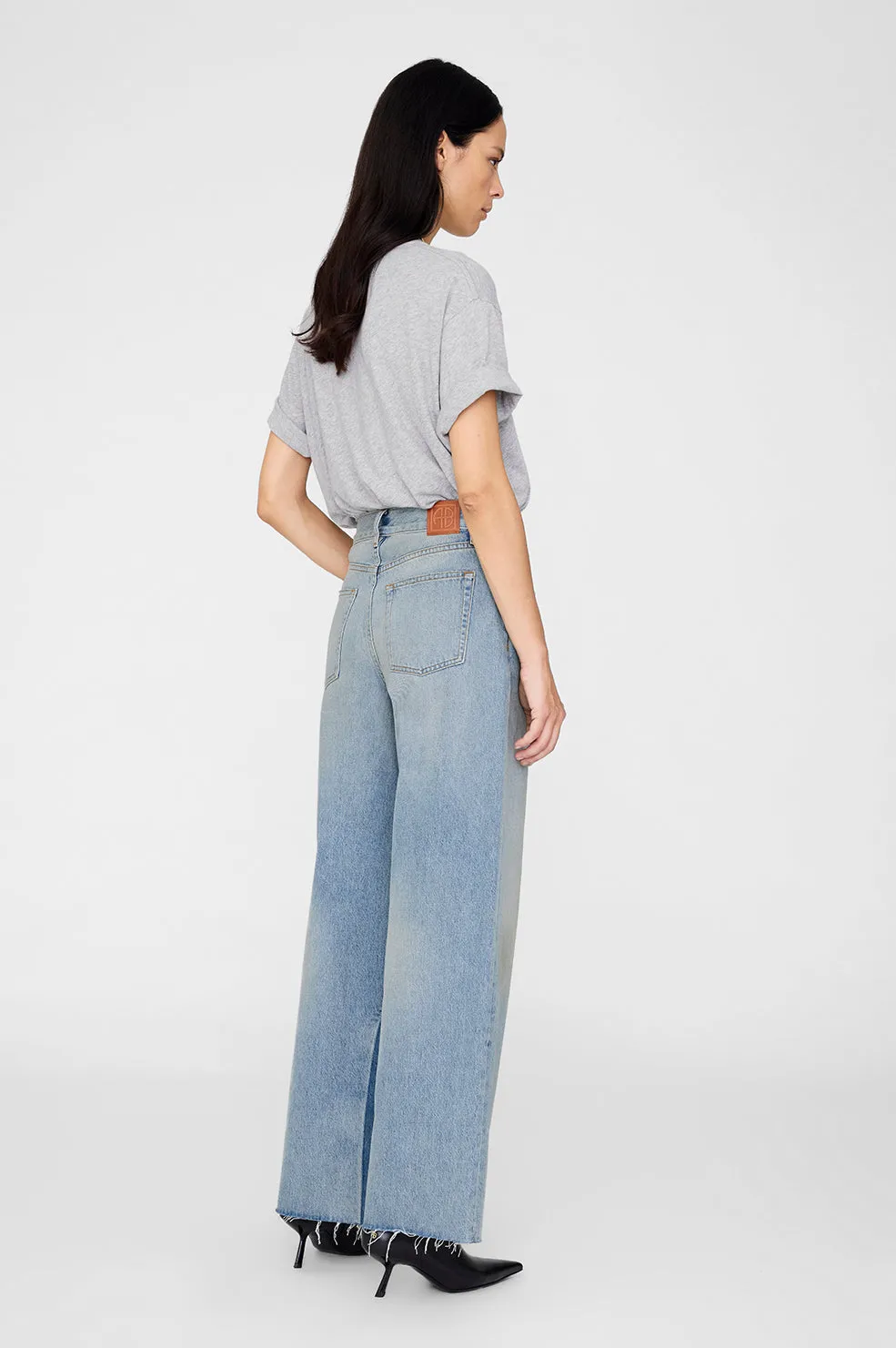 Anine Bing | Cohen Tee LA Stencil - Medium Heather Grey sold by Sisters & Co product image thumbnail 2