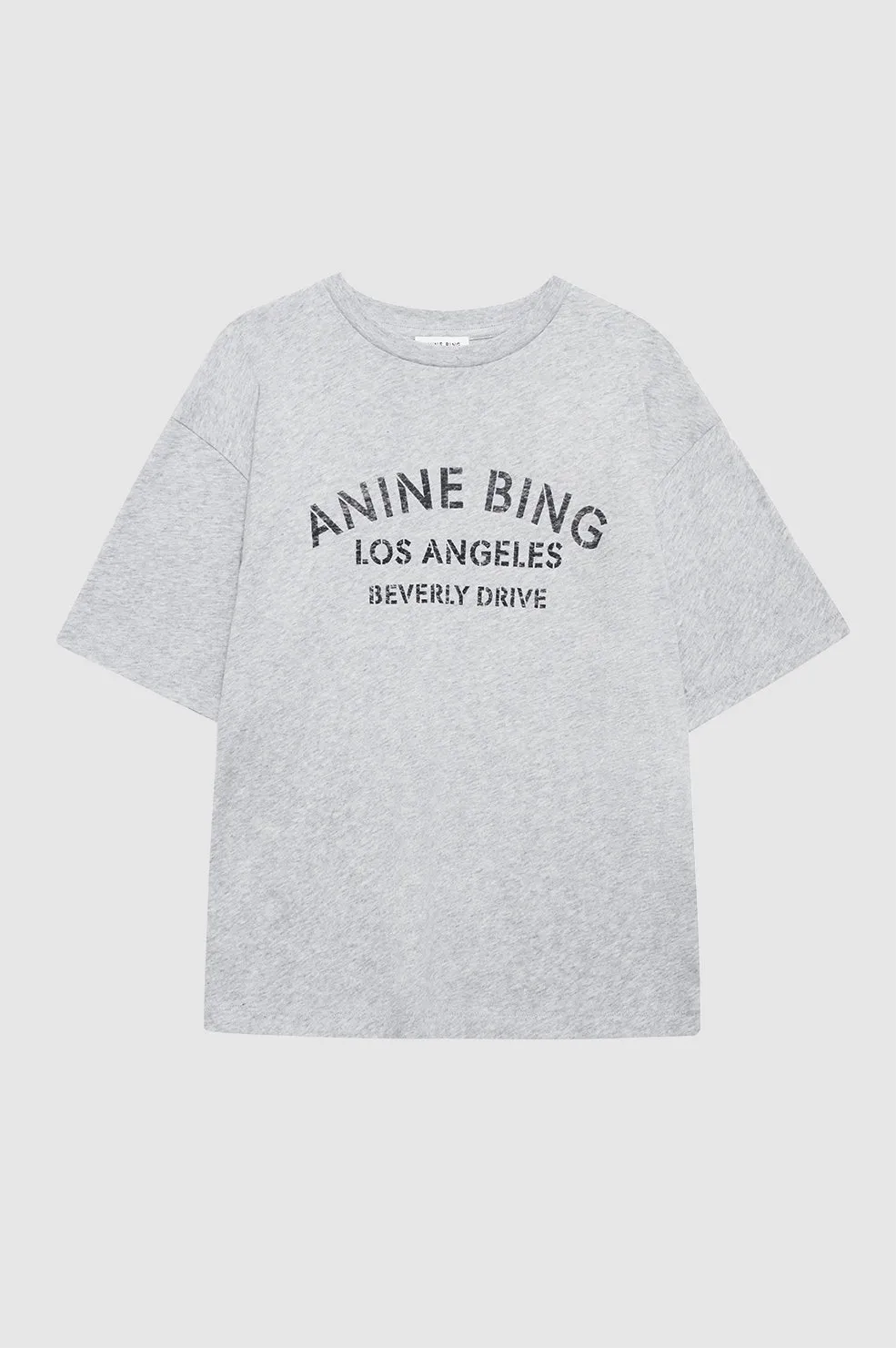 Anine Bing | Cohen Tee LA Stencil - Medium Heather Grey sold by Sisters & Co product image thumbnail 3