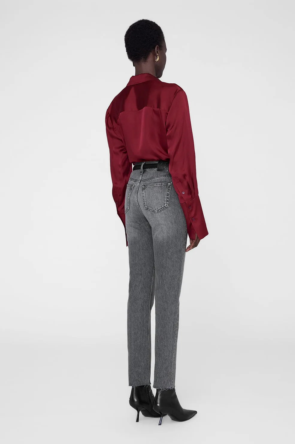 Anine Bing | Amanda Shirt - Cabernet sold by Sisters & Co product image thumbnail 2