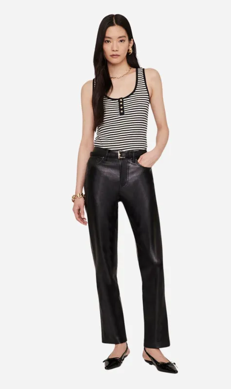 Anine Bing | Alessia Tank - Cream & Black Stripe sold by Sister & Co