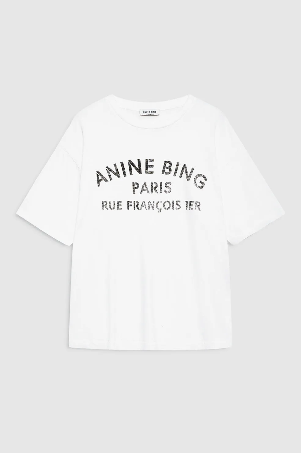 Anine Bing | Cohen Tee Paris Stencil - Ivory sold by Sisters & Co product image thumbnail 3