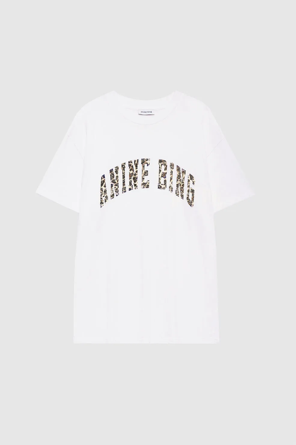 Anine Bing | Walker Tee AB Leopard - Ivory sold by Sisters & Co product image thumbnail 3