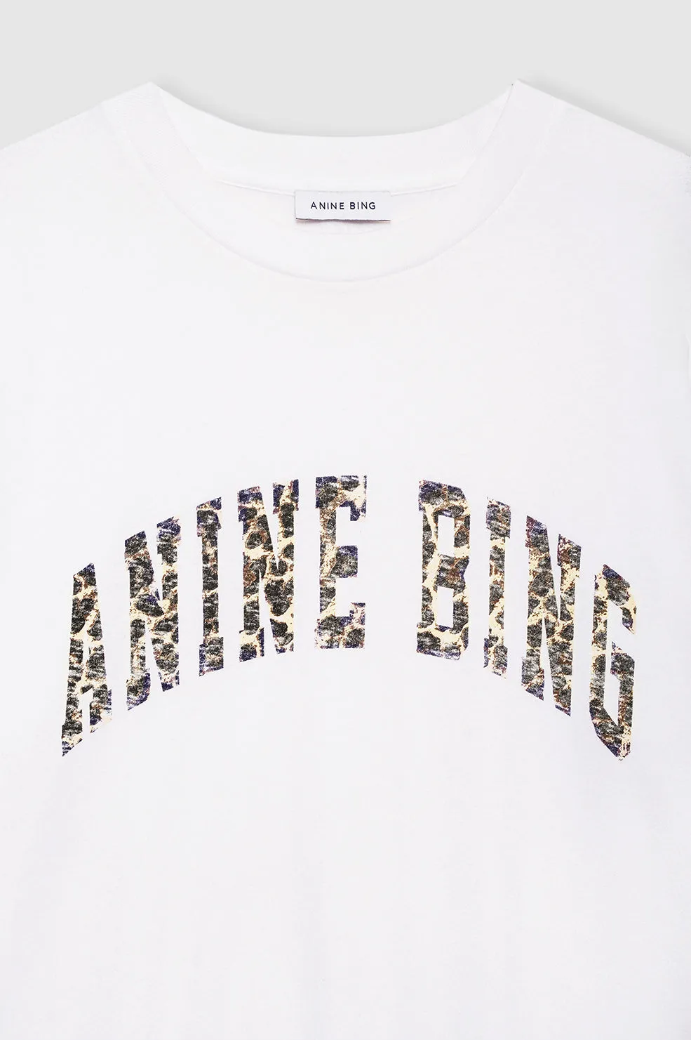 Anine Bing | Walker Tee AB Leopard - Ivory sold by Sisters & Co product image thumbnail 4