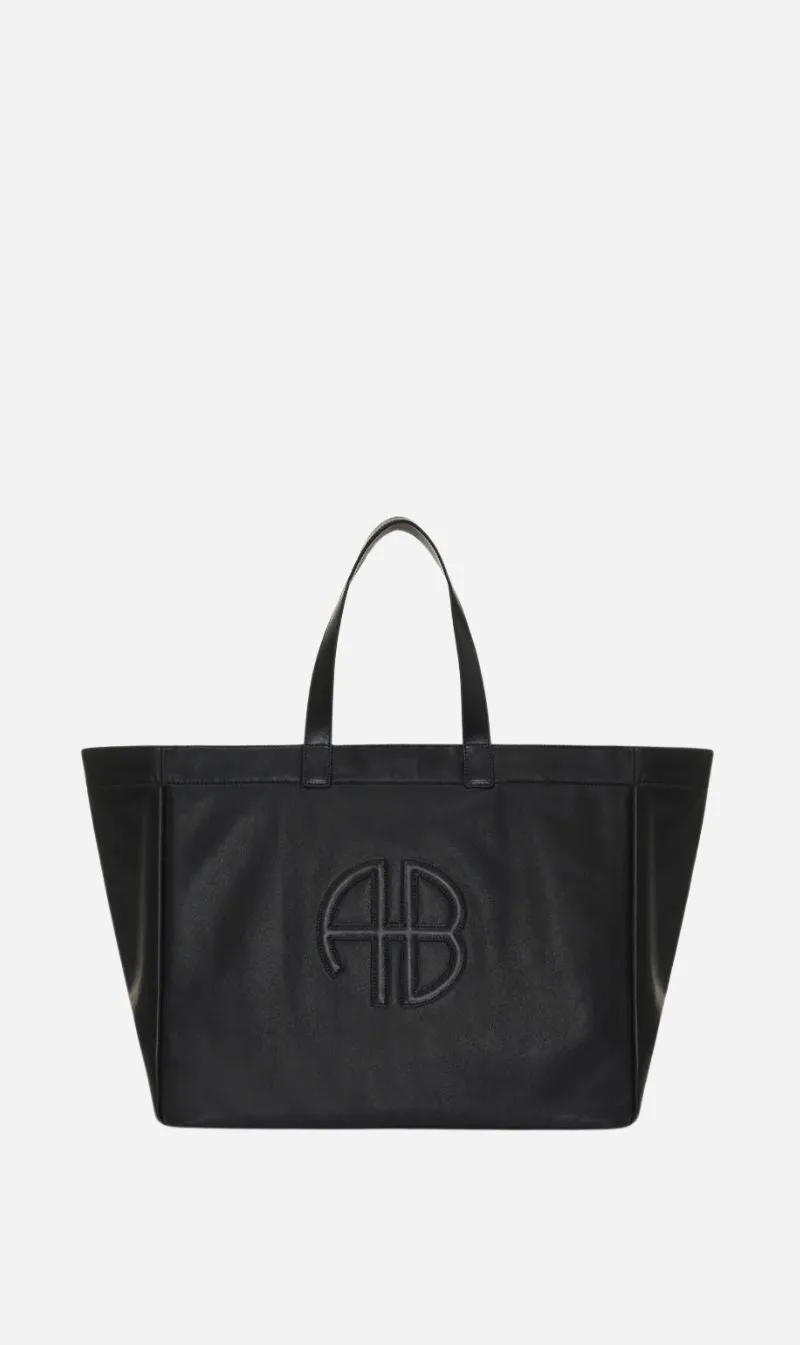 Anine Bing | Large Rio Tote - Black Recycled Leather sold by Sisters & Co