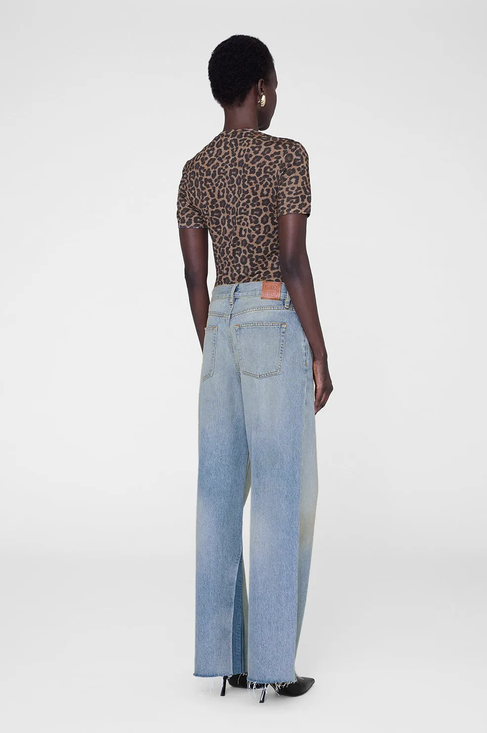 Anine Bing | Sylvie Tee - Black & Brown Leopard sold by Sisters & Co product image thumbnail 3