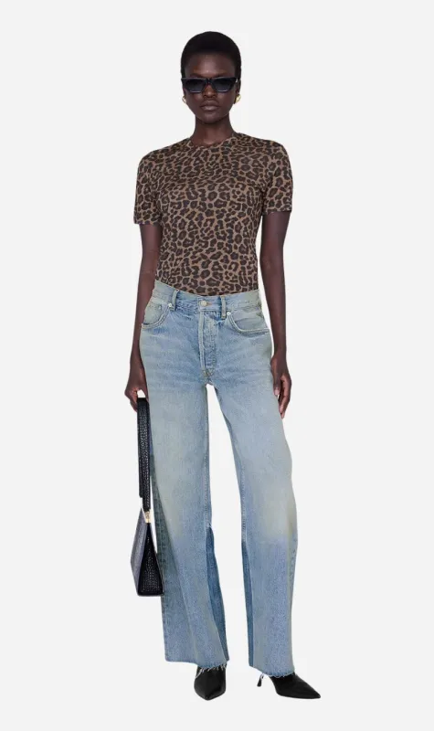Anine Bing | Sylvie Tee - Black & Brown Leopard sold by Sister & Co