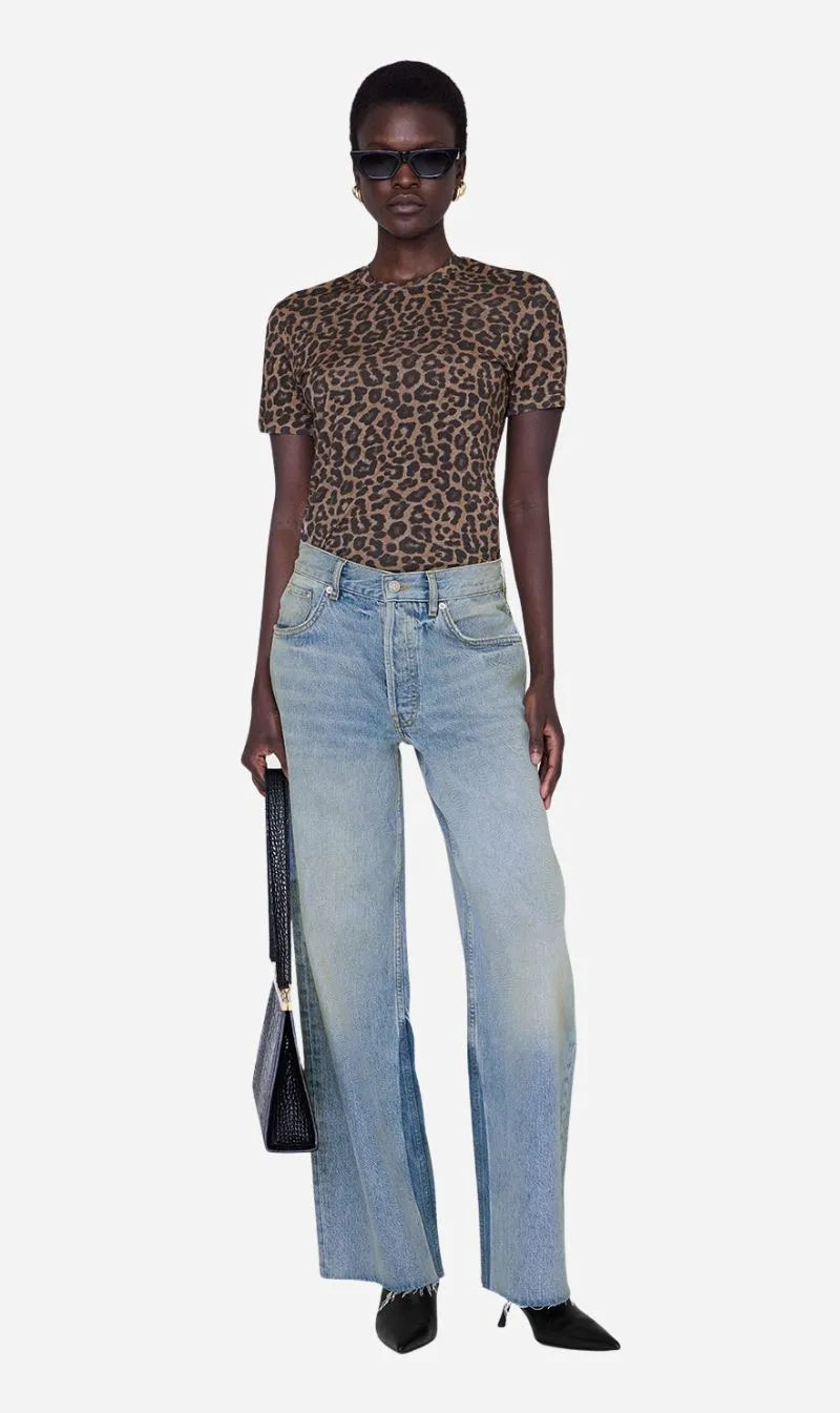 Anine Bing | Sylvie Tee - Black & Brown Leopard sold by Sisters & Co