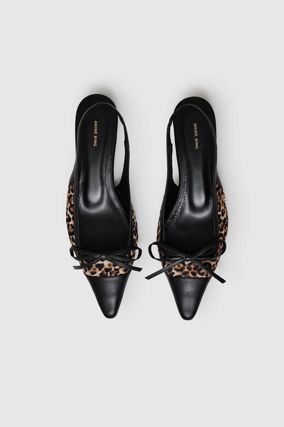 Anine Bing | Zoey Sling Back Heels - Leopard sold by Sisters & Co product image thumbnail 3