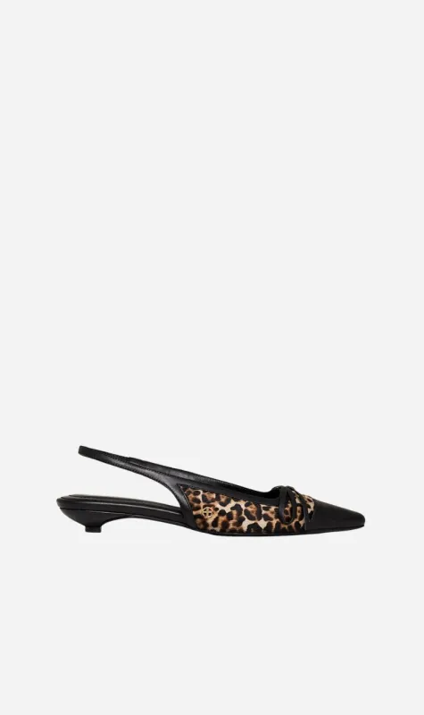 Anine Bing | Zoey Sling Back Heels - Leopard sold by Sister & Co