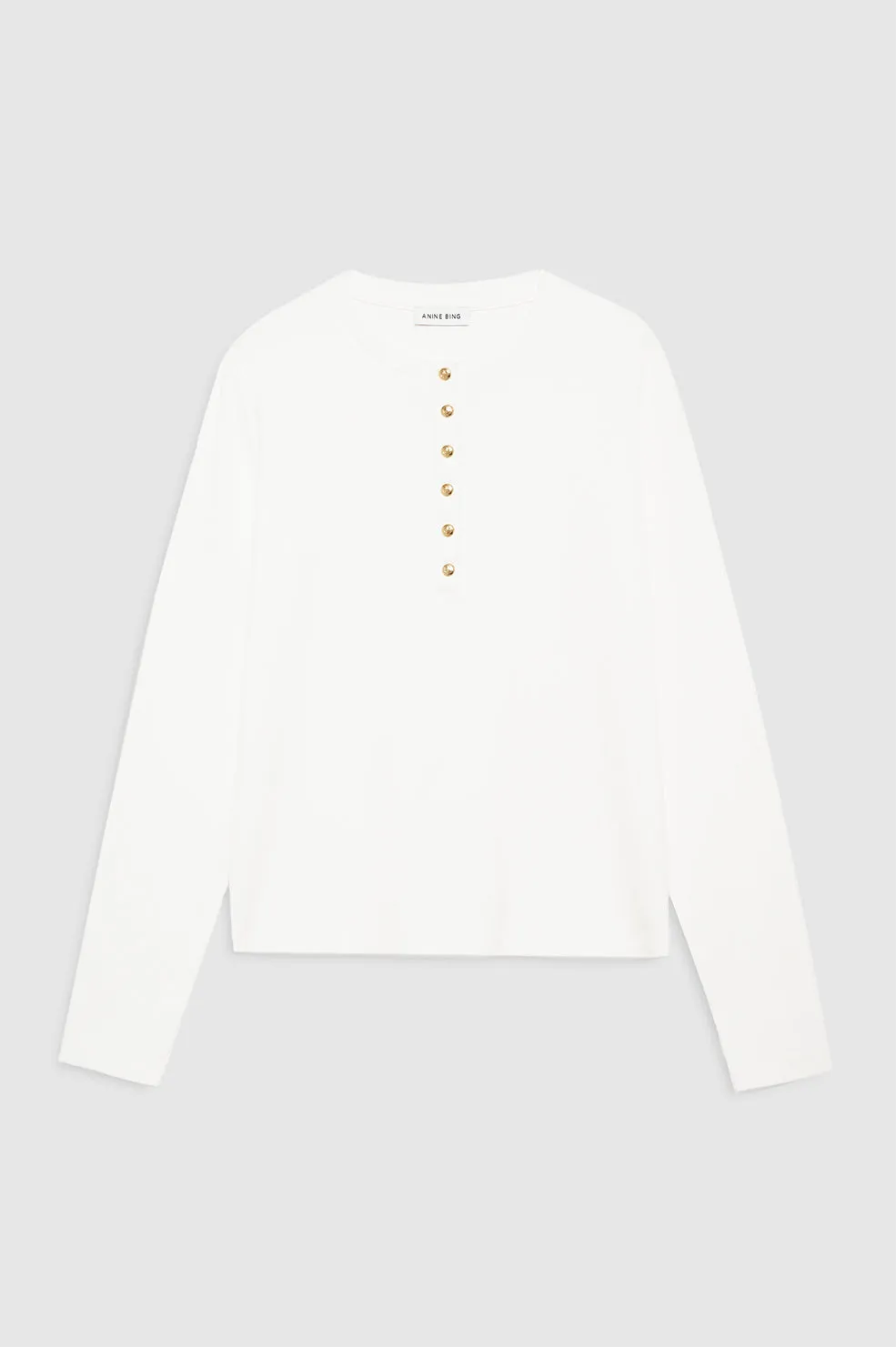 Anine Bing | Alessia Long Sleeve Tee - Ivory sold by Sisters & Co product image thumbnail 3