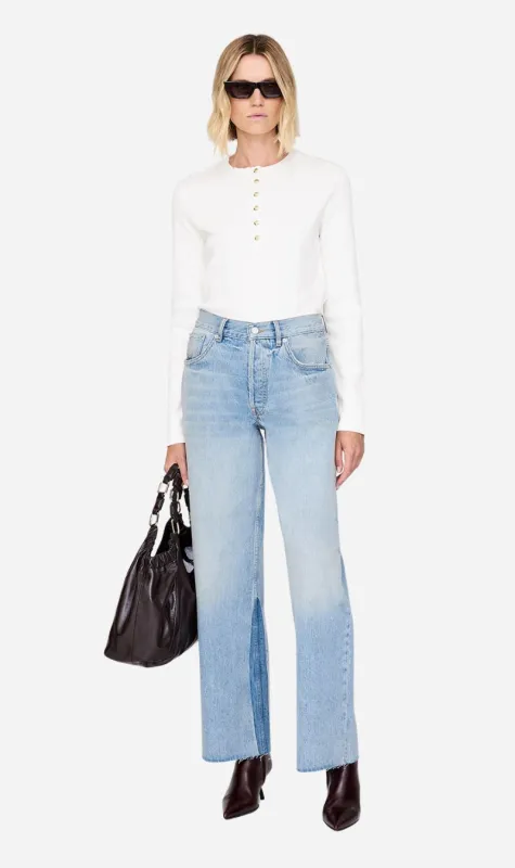 Anine Bing | Alessia Long Sleeve Tee - Ivory sold by Sisters & Co