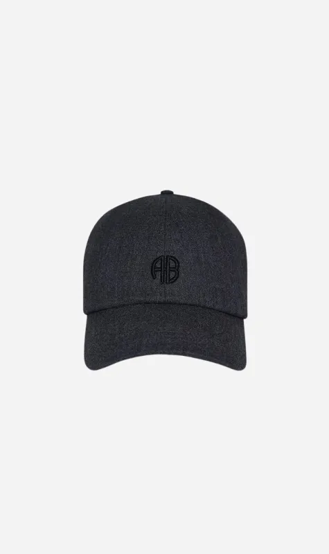 Anine Bing | Jeremy Baseball Cap AB - Dark Heather Grey Wool sold by Sister & Co