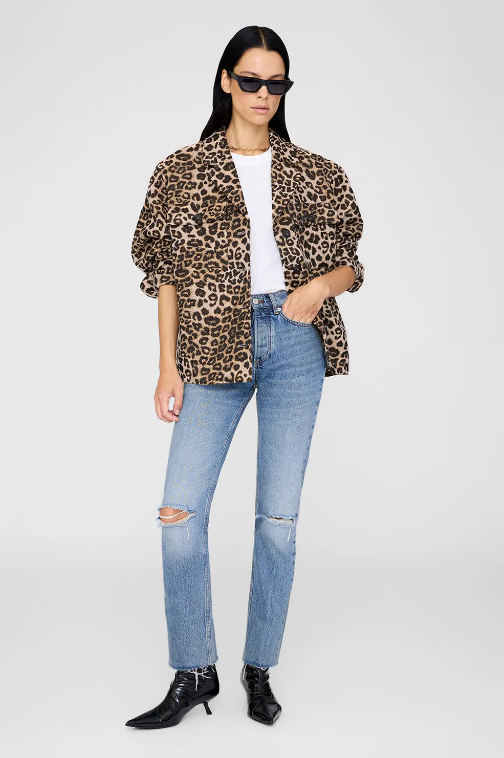 Anine Bing | Flynn Jacket - Leopard sold by Sisters & Co product image thumbnail 2