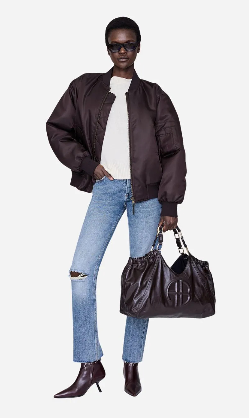 Anine Bing | Leon Bomber - Dark Brown sold by Sisters & Co