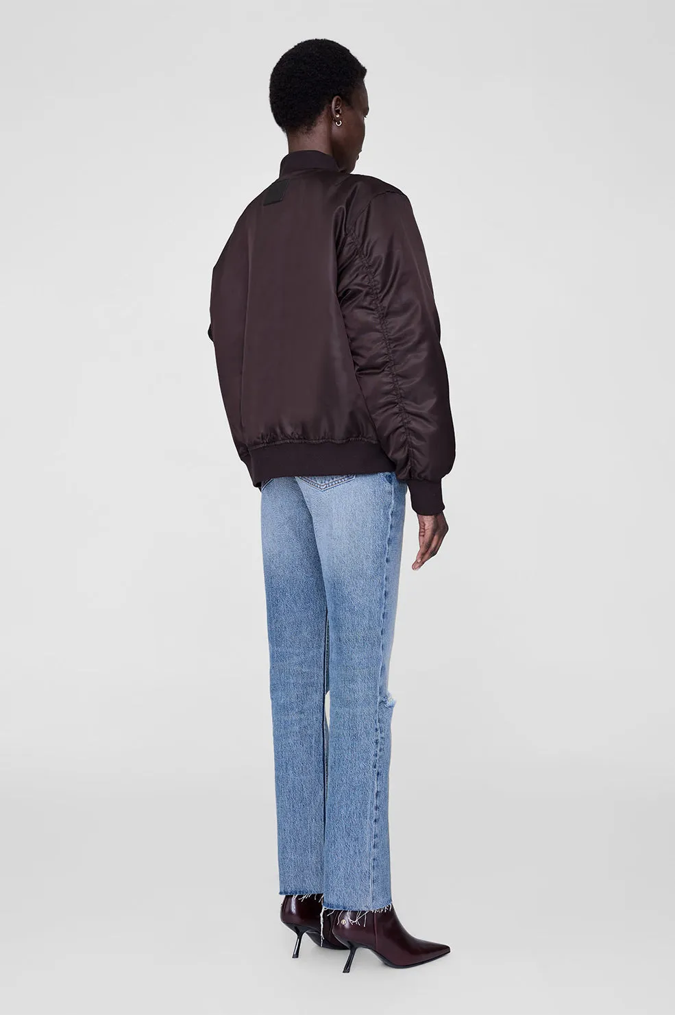 Anine Bing | Leon Bomber - Dark Brown sold by Sisters & Co product image thumbnail 2
