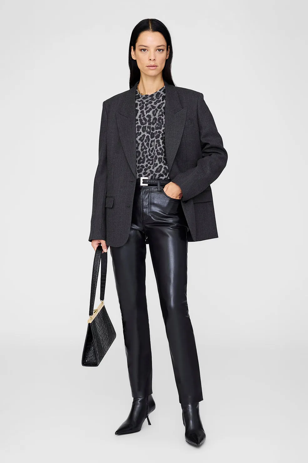 Anine Bing | Miles Sweatshirt - Grey Leopard sold by Sisters & Co product image thumbnail 5