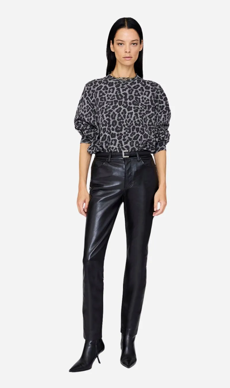 Anine Bing | Miles Sweatshirt - Grey Leopard sold by Sisters & Co