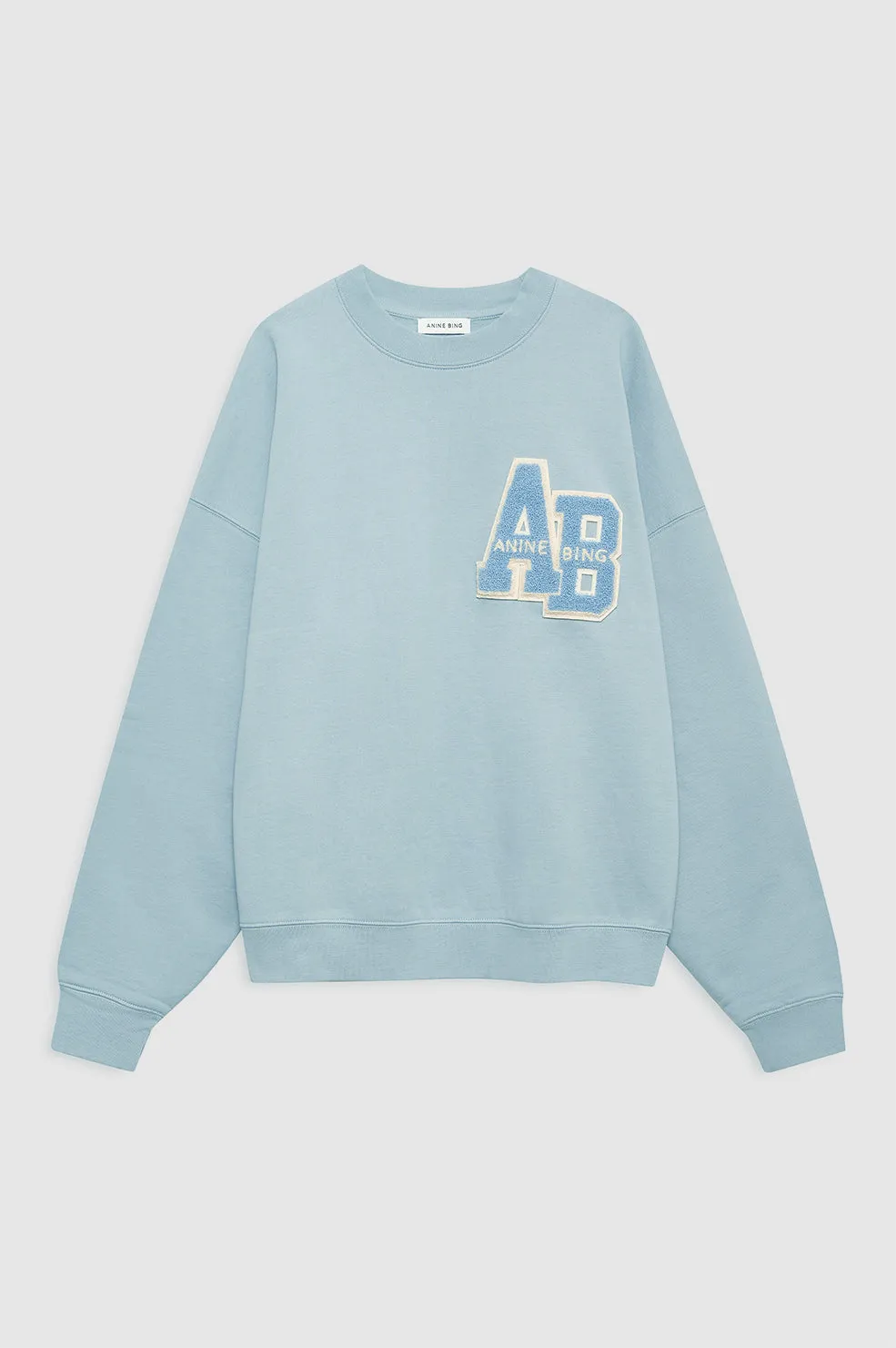 Anine Bing | Miles Oversized Sweatshirt Letterman - Pastel Blue sold by Sisters & Co product image thumbnail 3