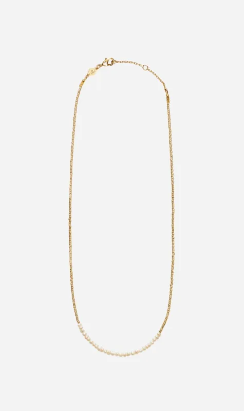 Anni Lu | Slim Pearly Necklace - Gold sold by Sister & Co