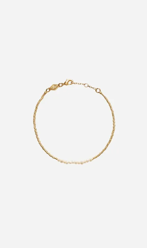 Anni Lu | Slim Pearly Bracelet - Gold sold by Sisters & Co