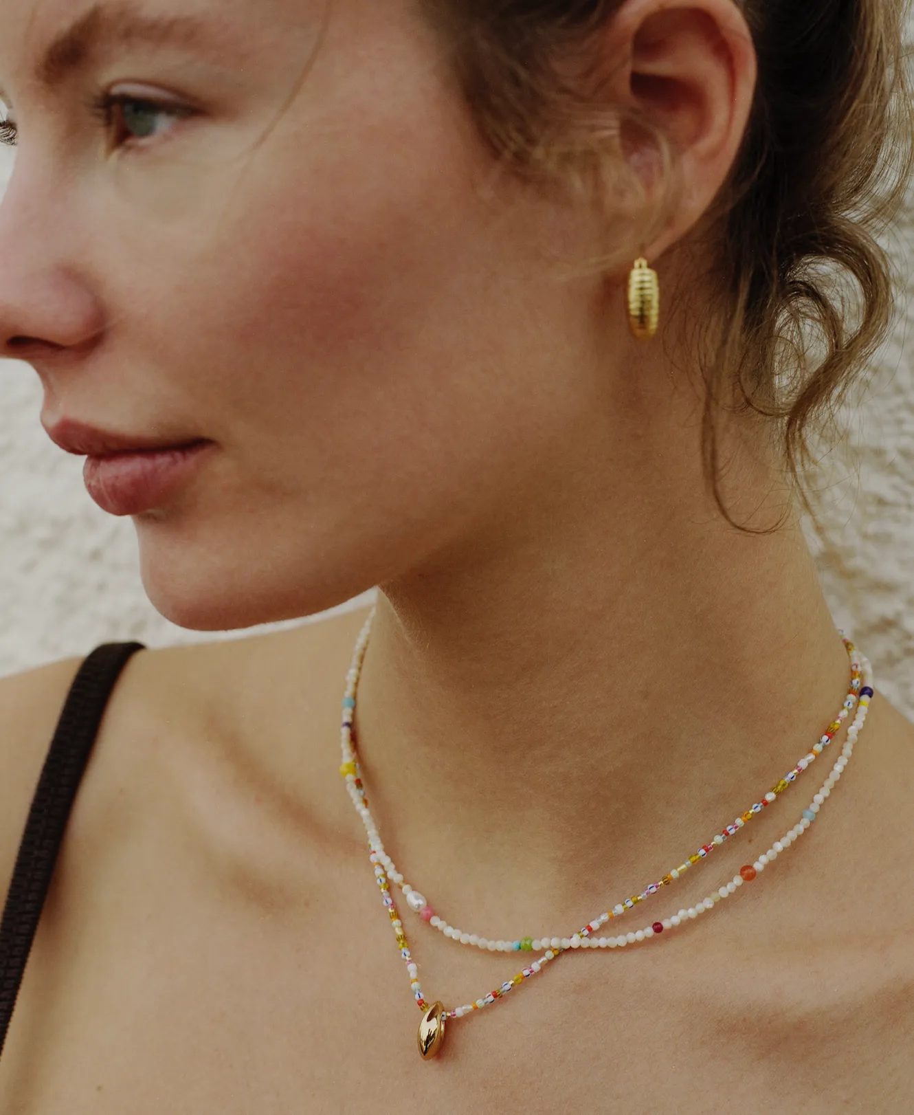 Anni Lu | Confetti Gem Necklace - White Shell sold by Sisters & Co product image thumbnail 2