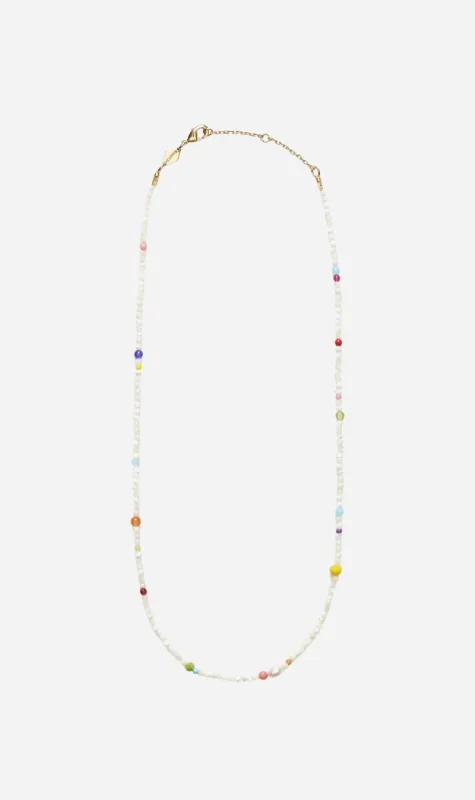 Anni Lu | Confetti Gem Necklace - White Shell sold by Sister & Co