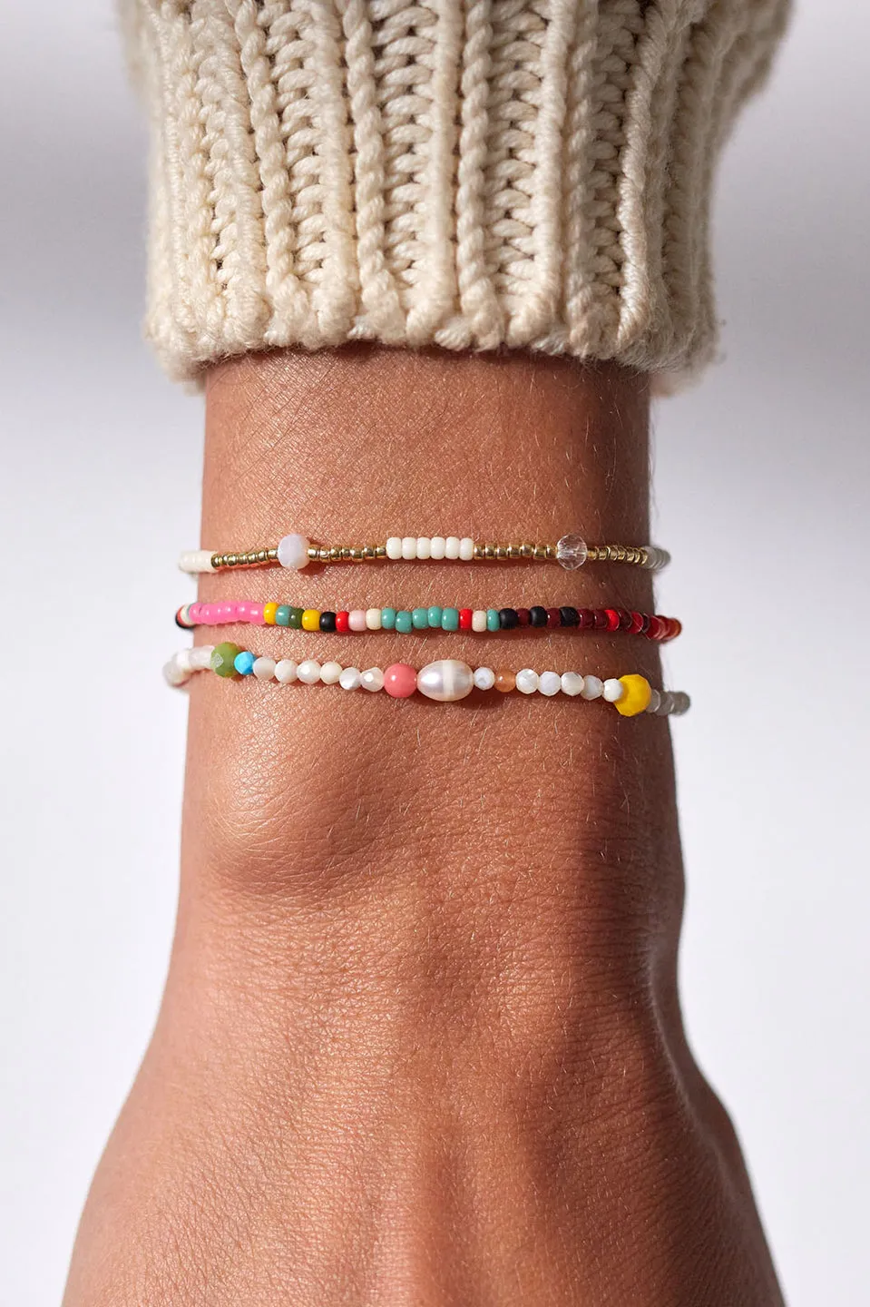 Anni Lu | Confetti Gem Bracelet - White Shell sold by Sisters & Co product image thumbnail 2