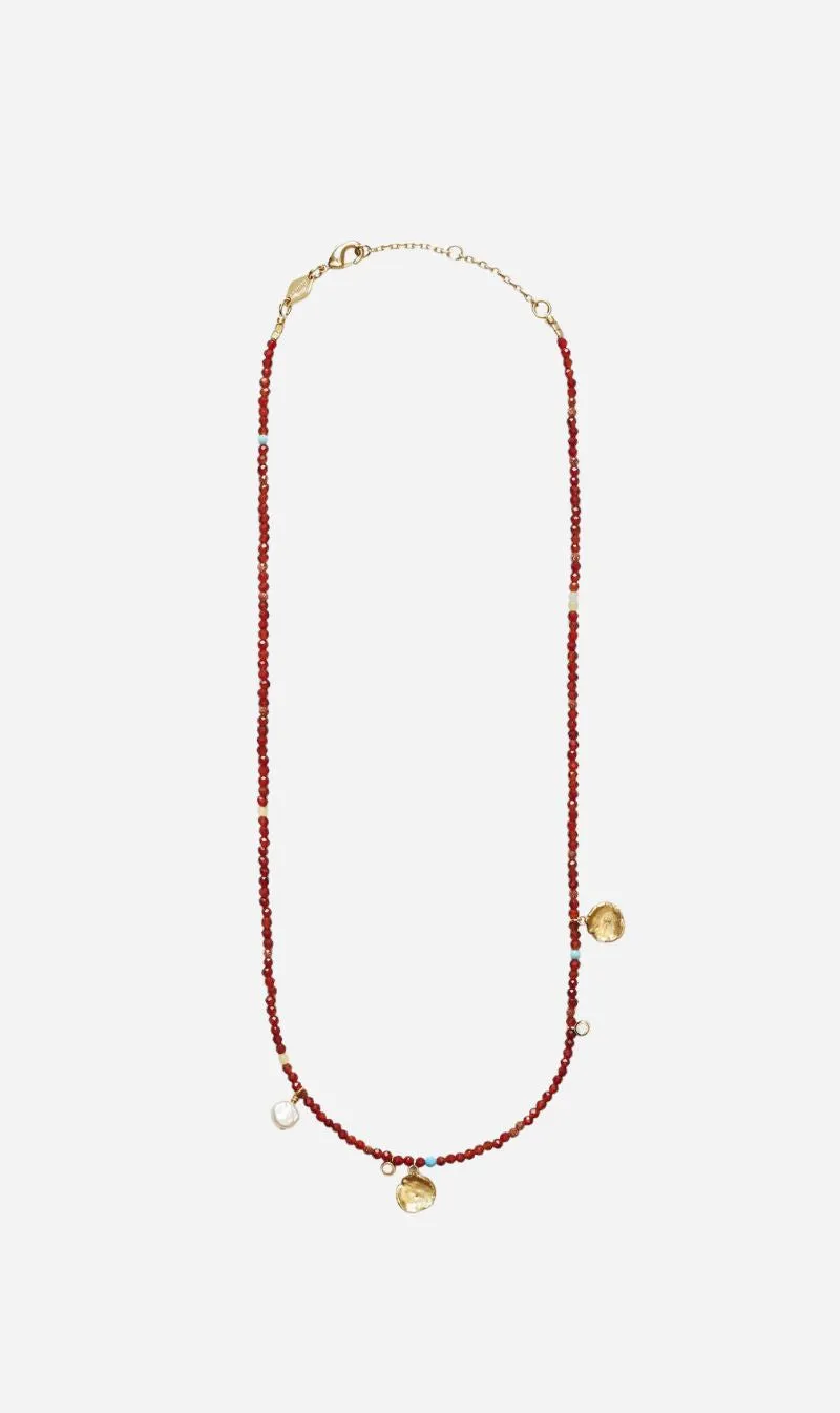 Anni Lu | Maroon Harmony Necklace - Gold sold by Sisters & Co