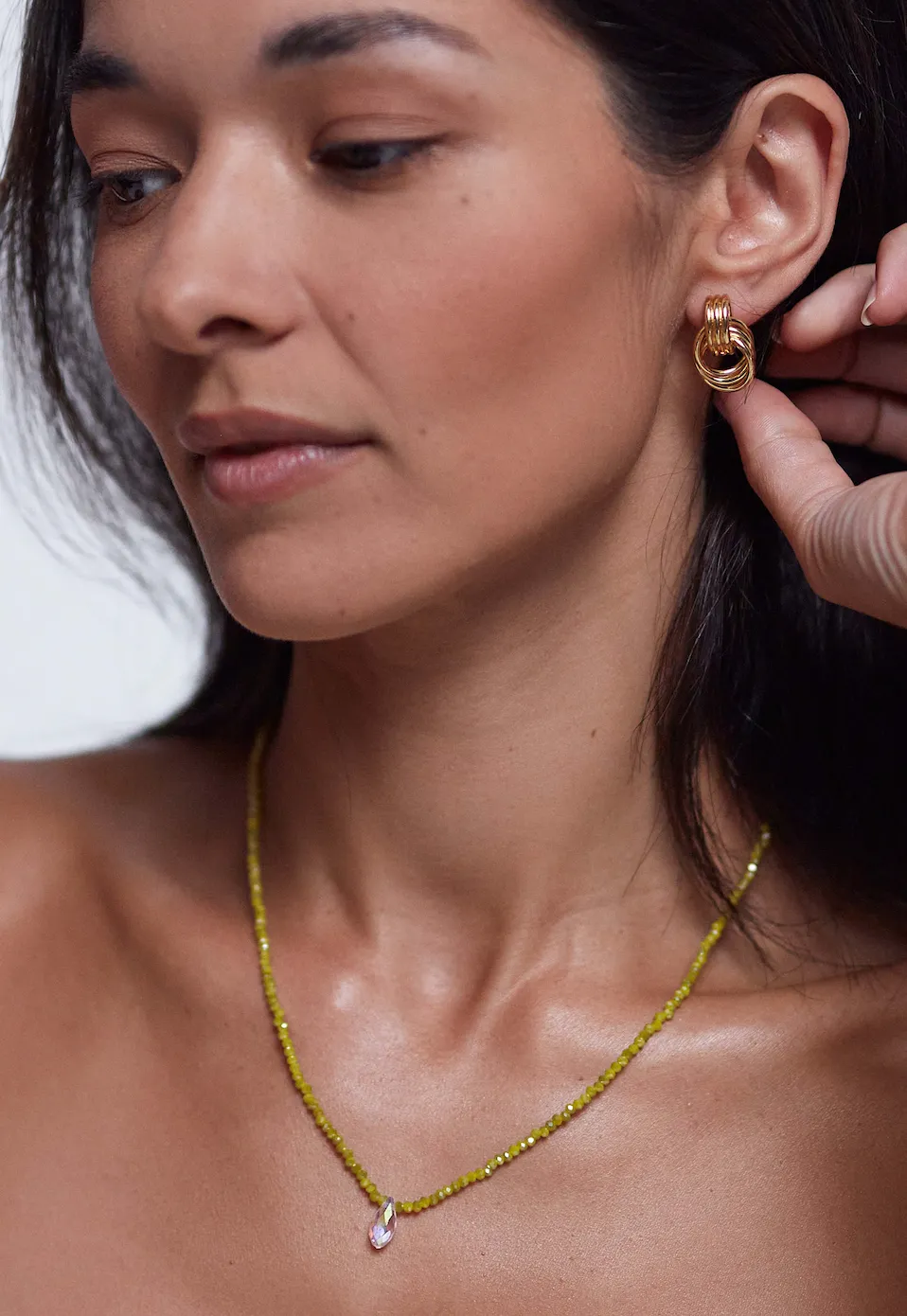 Anni Lu | Cosmic Cactus Necklace - Pale Olive sold by Sisters & Co product image thumbnail 3