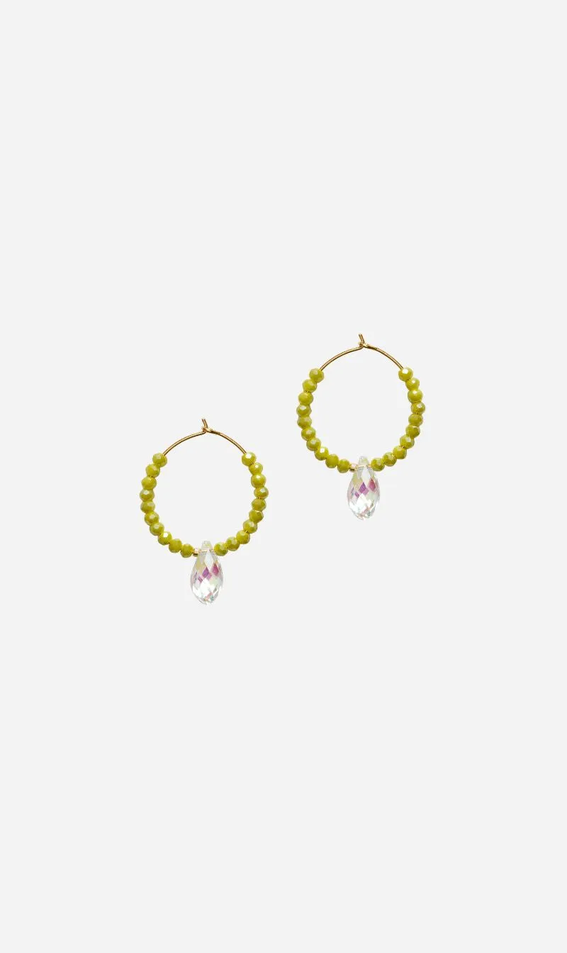 Anni Lu | Cosmic Cactus Hoop - Pale Olive sold by Sisters & Co