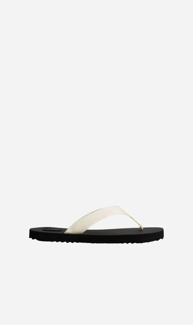 La Tribe | Canvas Thong - Cream sold by Sisters & Co