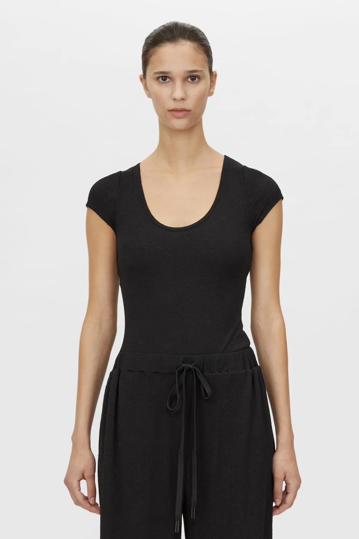 Camilla and Marc | Cali Cap Sleeve Bodysuit - Black sold by Sisters & Co product image thumbnail 2