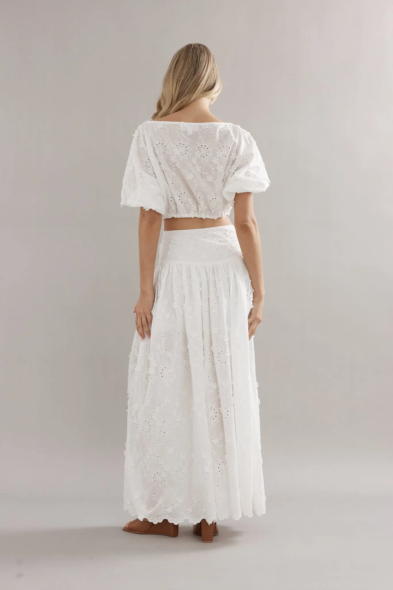 Caitlin Crisp | Coastline Crop - White Broderie sold by Sisters & Co product image thumbnail 4