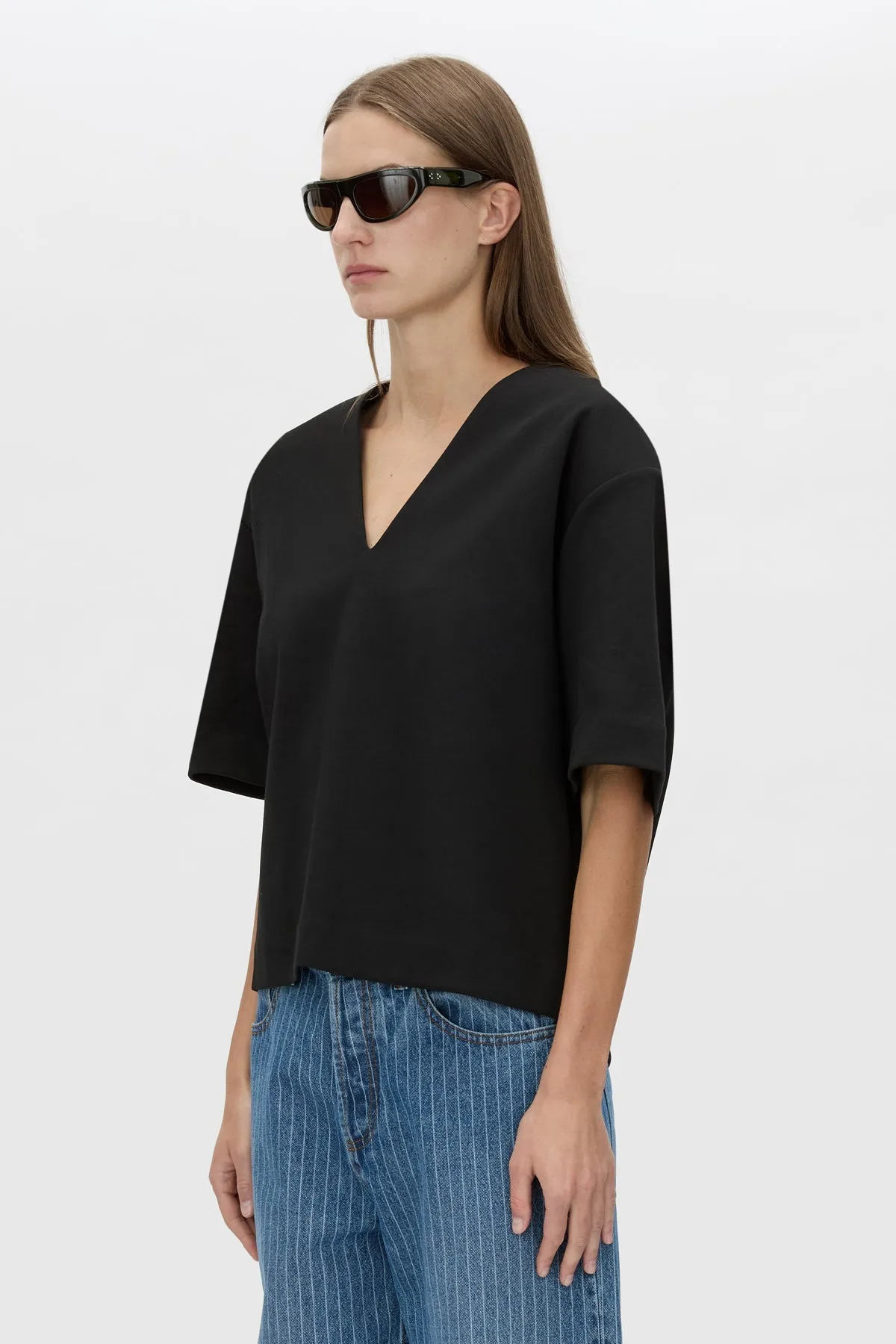 Camilla and Marc | Canova V Neck Tee - Black sold by Sisters & Co product image thumbnail 5
