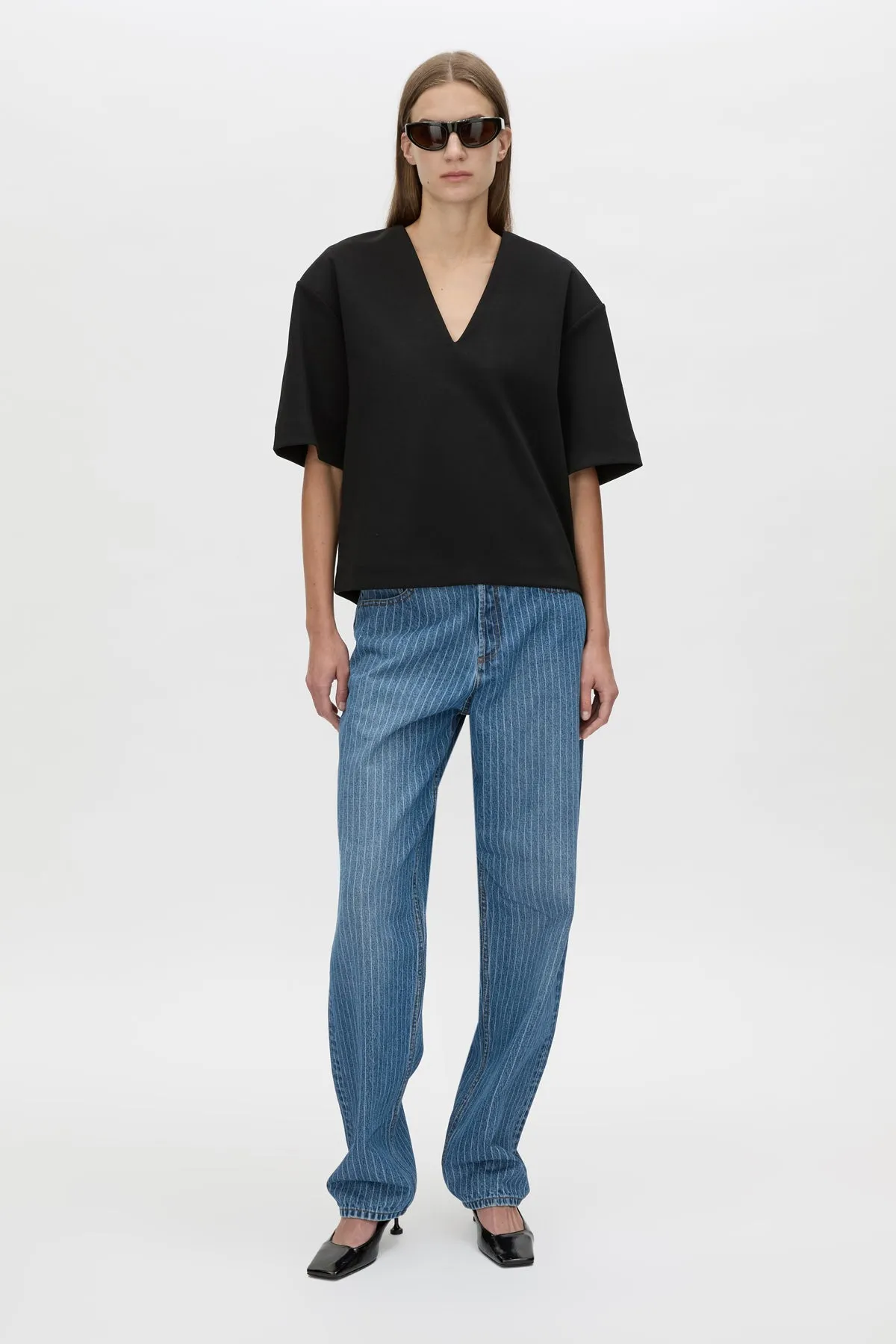 Camilla and Marc | Canova V Neck Tee - Black sold by Sisters & Co product image thumbnail 2